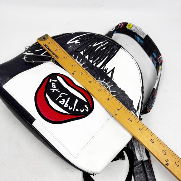 Danielle Nicole Disney Cruella De Vil Look Fabulous Mini Backpack Black White - Picture 14 of 15